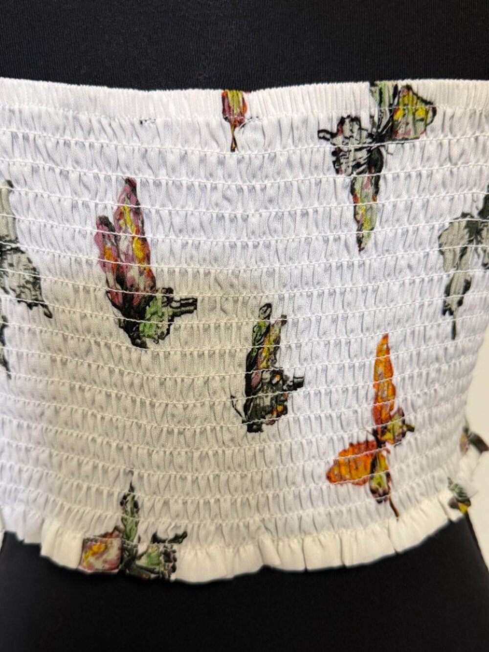 Mixed Threads Butterfly Bustier Corset Crop Top White Size M NWT - Picture 4 of 5